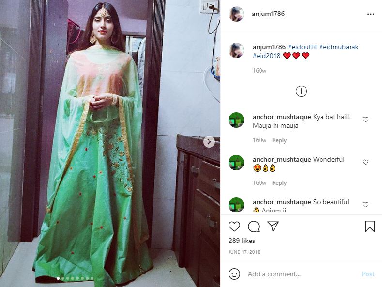 Anjum Khan celebrates eid