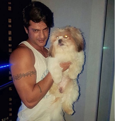 Ashish Kapoor with his pet