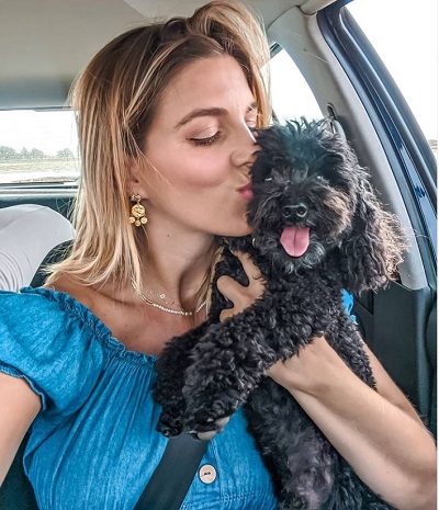 Ashley James with her pet