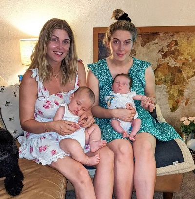 Ashley James with her sister and nephew Jasper