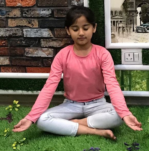 Aura Bhatnagar does yoga