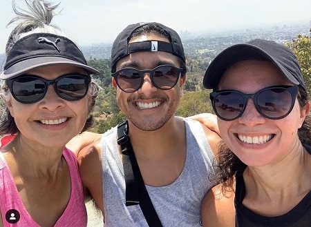 Avi Roque with his Mother Alma Caliz & Sister Selena Roque