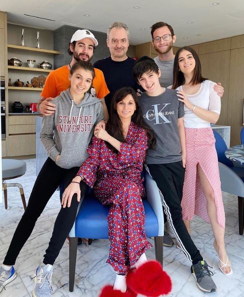 Batsheva Haart with her step-dad, mom, and siblings