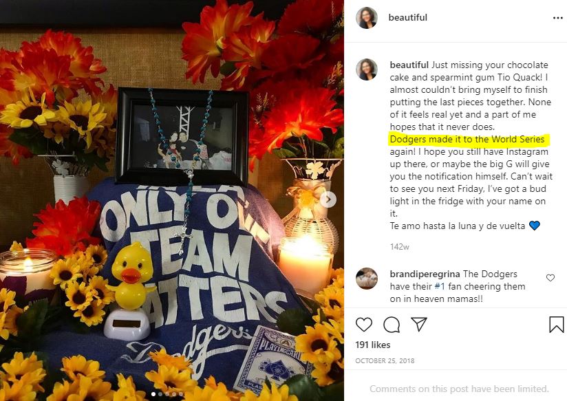 Belissa Escobedo is a big fan of Dodgers