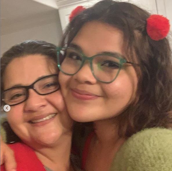 Belissa Escobedo with her mother