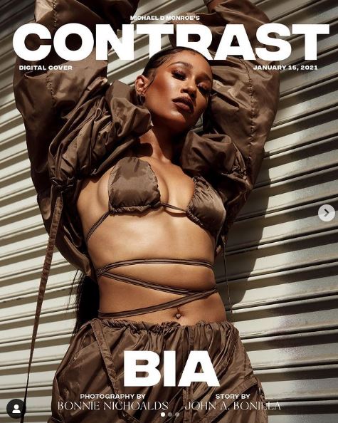 Bia Rapper featured in the Contrast magazine