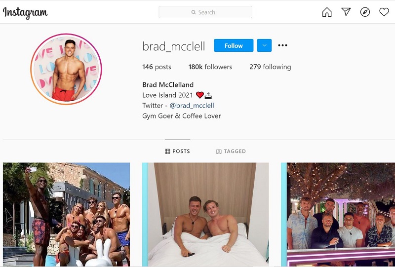 Brad McClelland is active on Instagram