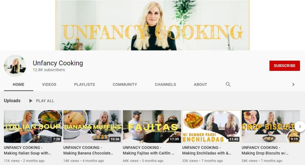 Caitlin Parker's Youtube channel