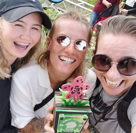 Candy Jacobs with her friends