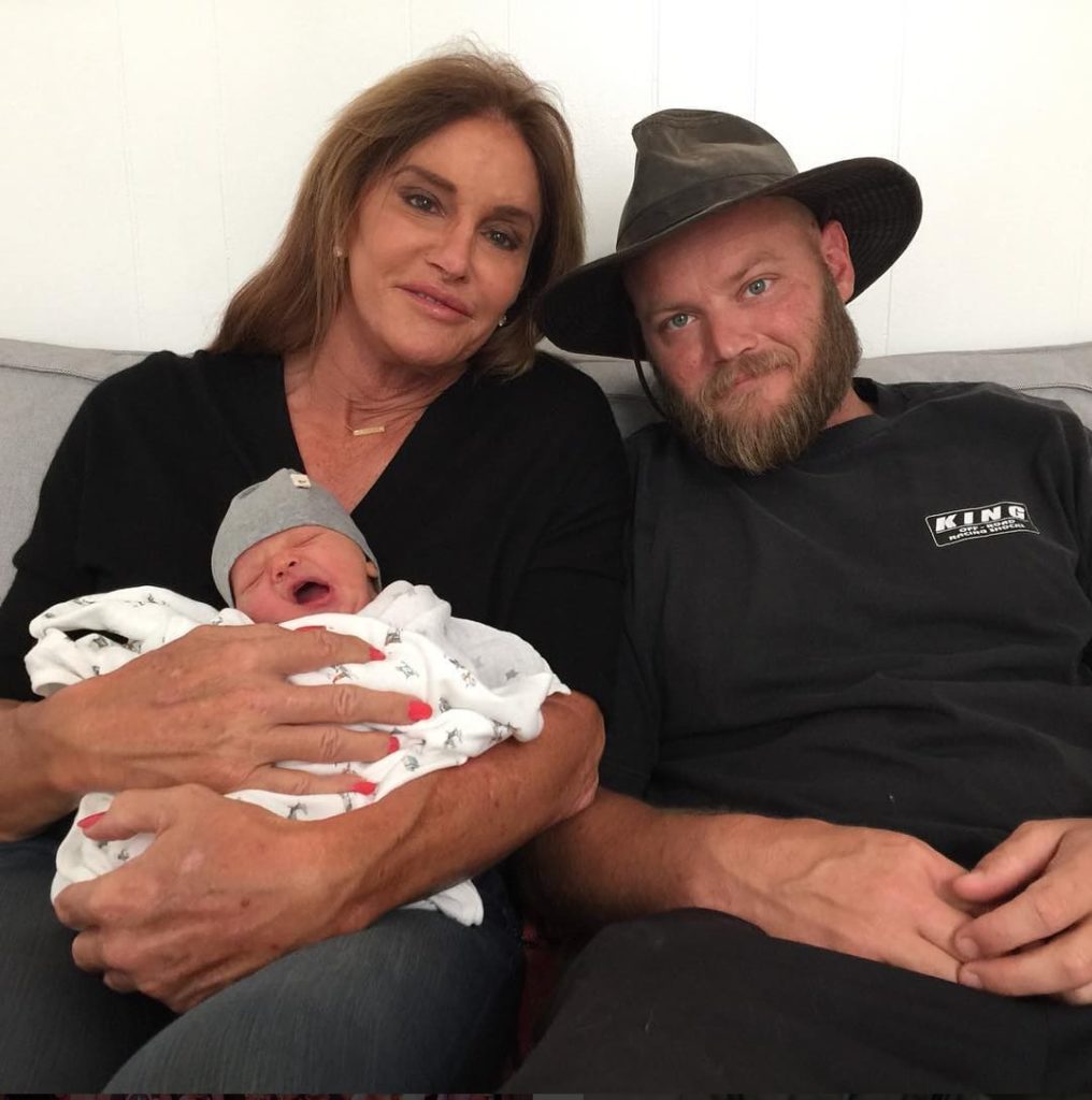 Casey Marino's father Caitlyn Jenner and brother Burt Jenner with her son Luke Marino