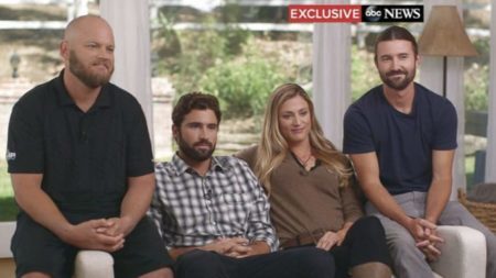Cassandra Marino with brothers Burt Jenner, Brandon Jenner and Brody Jenner in an interview about their father Caitlyn Jenner