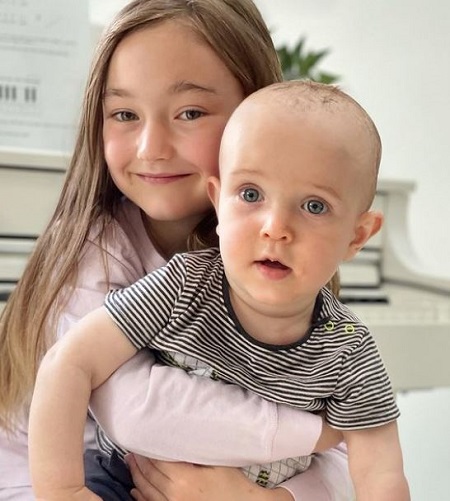 Catherine Harding daughter Ada Law and son Jax Frello