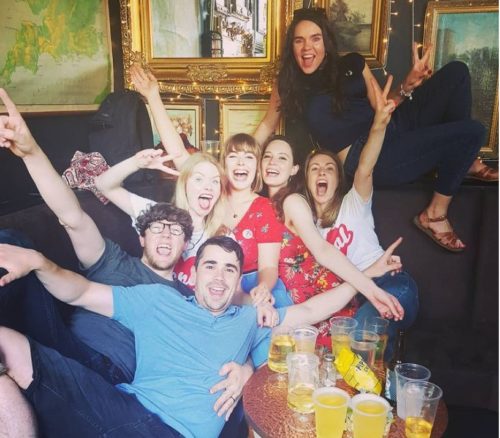 Catherine hanging out with her siblings and sisters-in-law