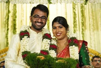 Chandni Chandran is married to Arun Sudarsan