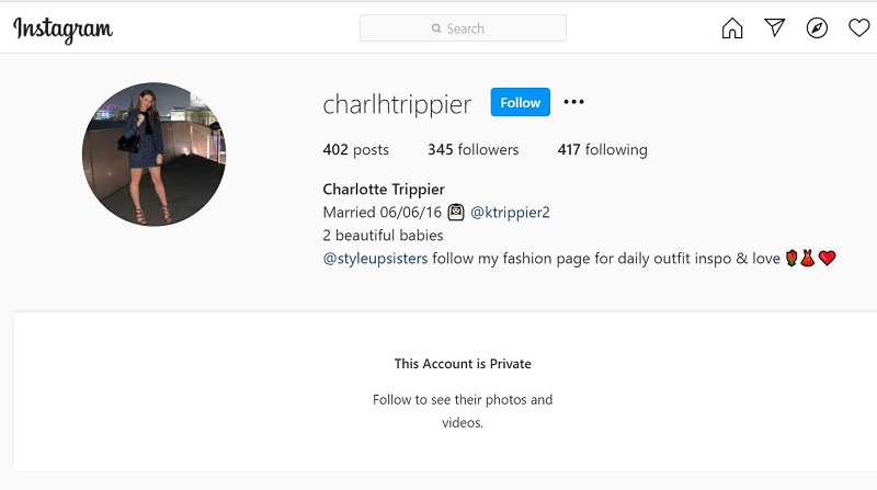 Charlotte Trippier personal account