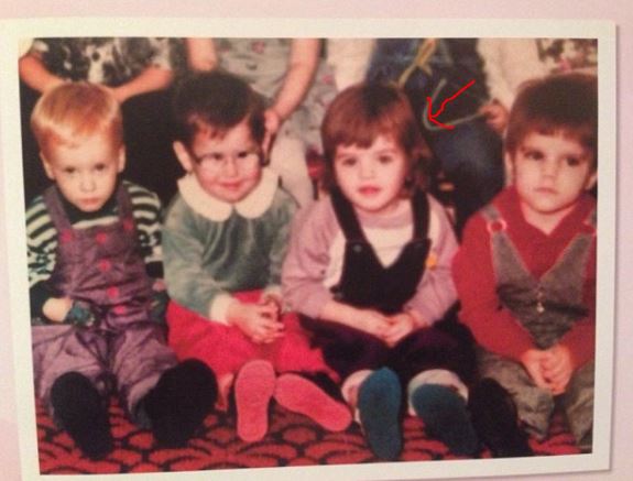 Childhood photo of Anett Boszormenyi with her siblings
