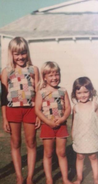 Childhood photo of Kaynette Williams with her sisters Orpha Gern-Reese and Rogie