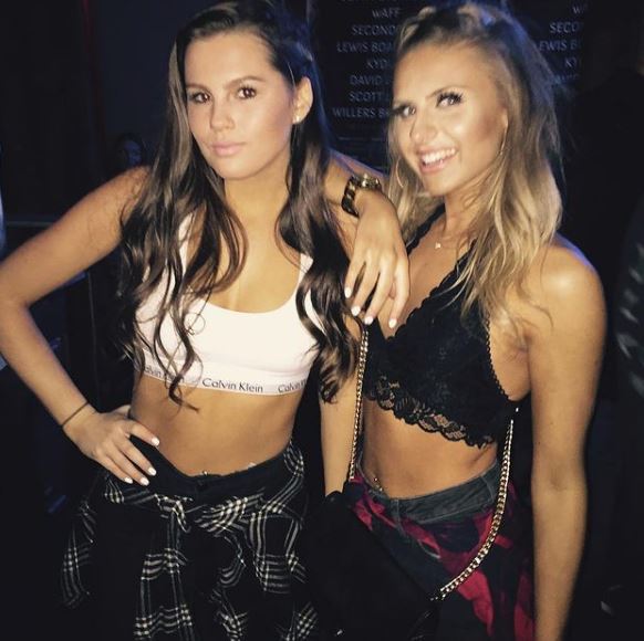 Chloe Burrows with her bestie