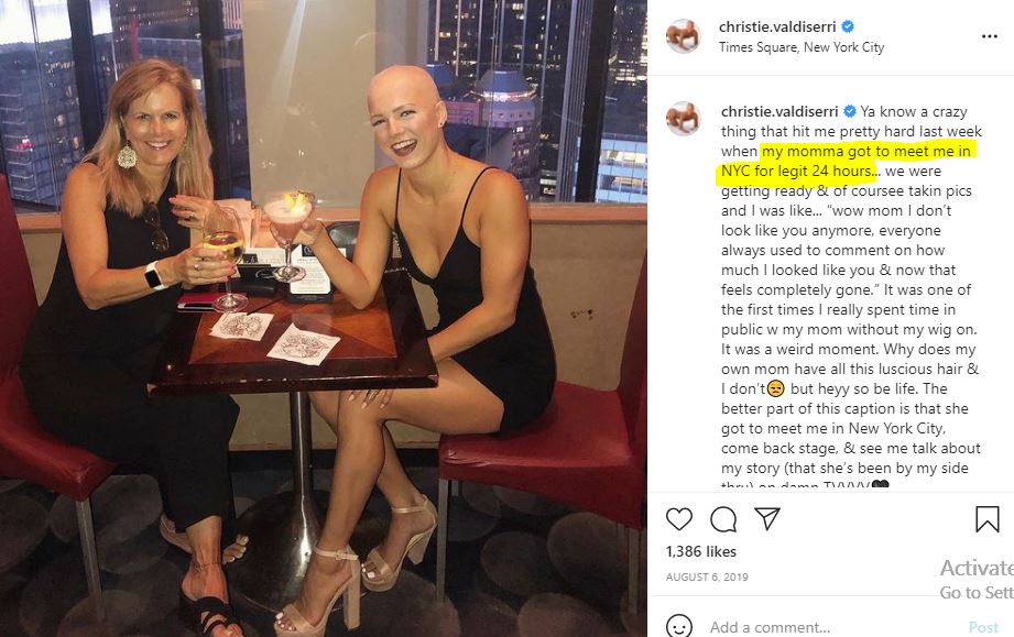 Christie Valdiserri and her mom