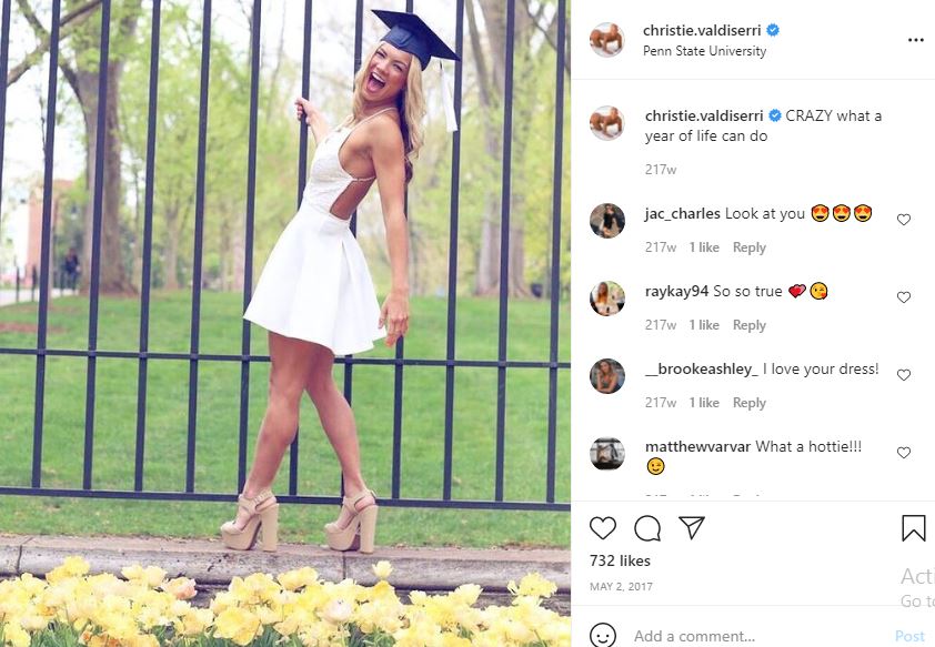 Christie Valdiserri graduated from Pennsylvania State University