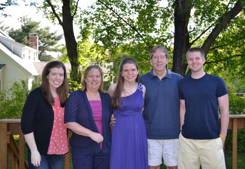Colleen Ritzer with her father Thomas Ritzer, mother Peggie Ritzer, brother Daniel Ritzer, and sister Laura Ritzer