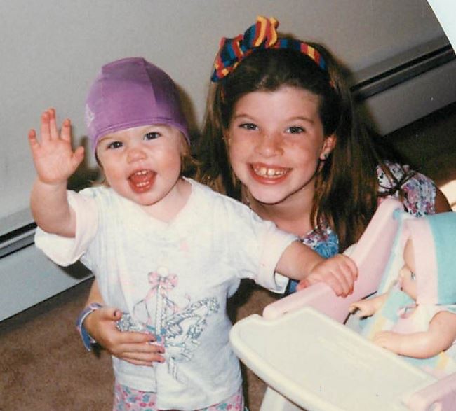 Colleen Ritzer's childhood photo with her sister Laura