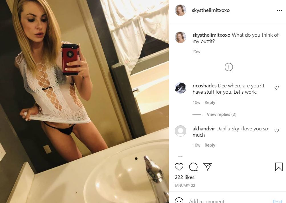 Dahlia Sky Last Instagram Post