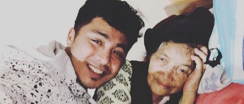 Deepak Singh snapped with his maternal grandmother