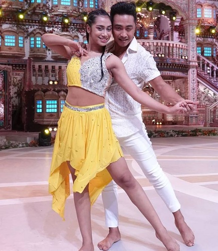 Deepak Singh with his Dance Deewane 3 partner Arundhati Garnaik