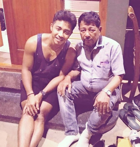 Deepak Singh with his father