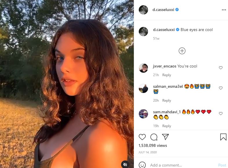 Deva Cassel's first Instagram post