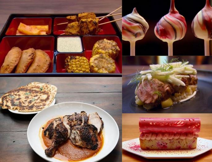 Dishes made by Justin Narayan