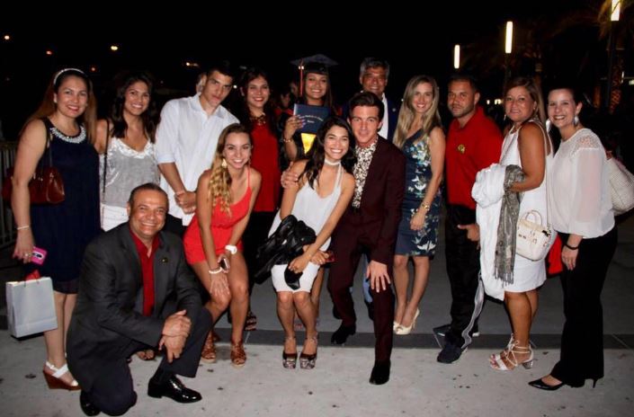 Drake Bell with Janet Von Schmeling's family