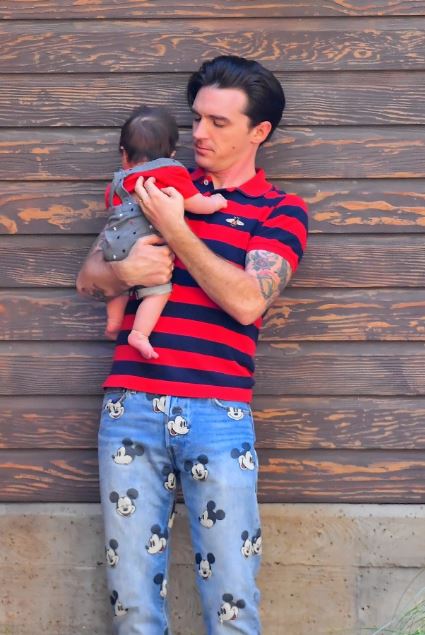 Drake Bell with his son