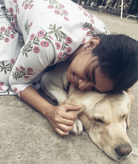 Dushara Vijayan loves dogs