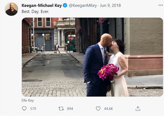Elisa Pugliese married her husband Keegan-Michael Key on June 08, 2018