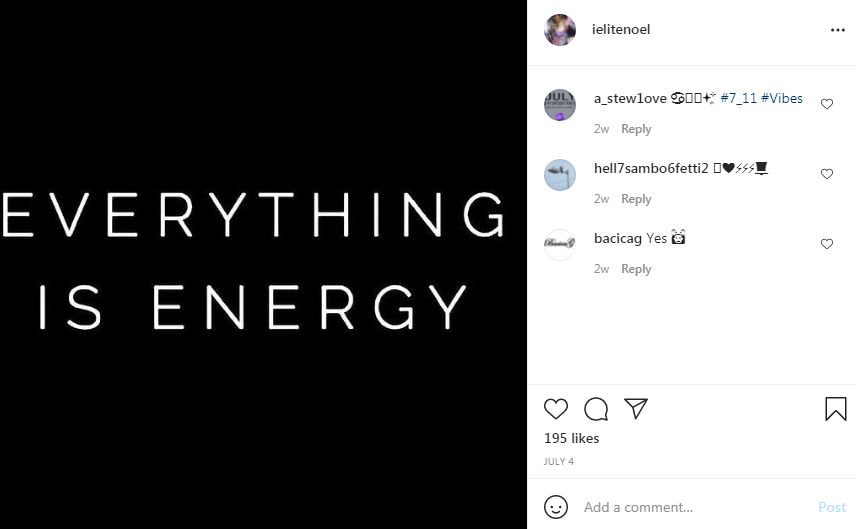 Elite Noel often uploads positive quotes