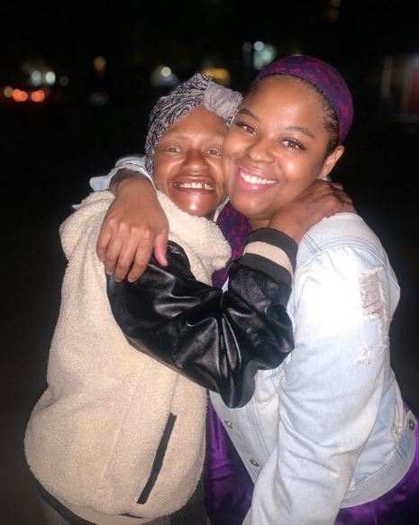 Elite Noel with her mother