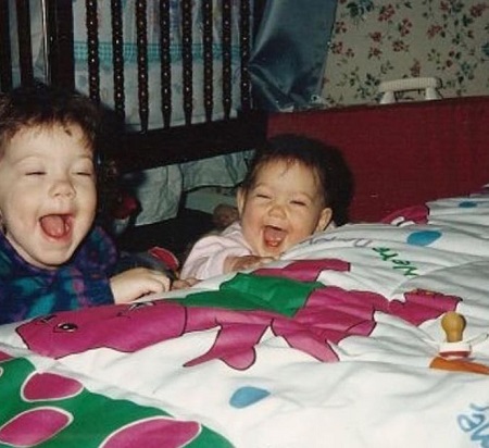 Elizabeth Scopel as a toddler with her younger sister Magdalena “Maggie” Scopel
