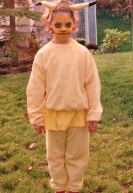 Elizabeth Scopel dressed as a Pikachu for Halloween