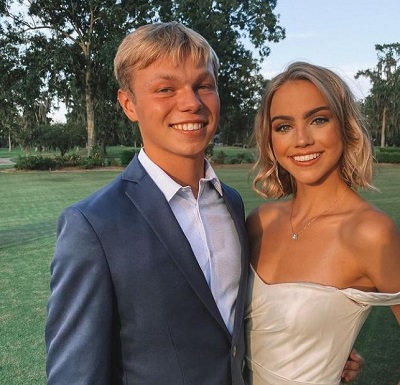Emma Brooks McAllister with Hunter Bates