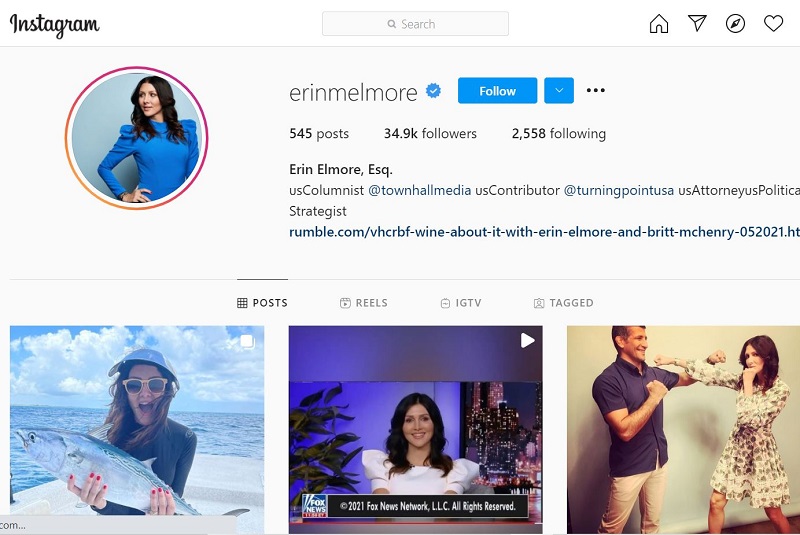 Erin Elmore Instagram account