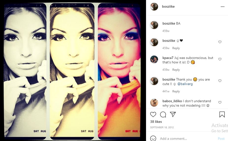 First Instagram post of Anett Boszormenyi
