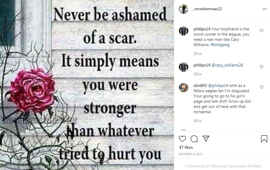 First Instagram post of Ashley