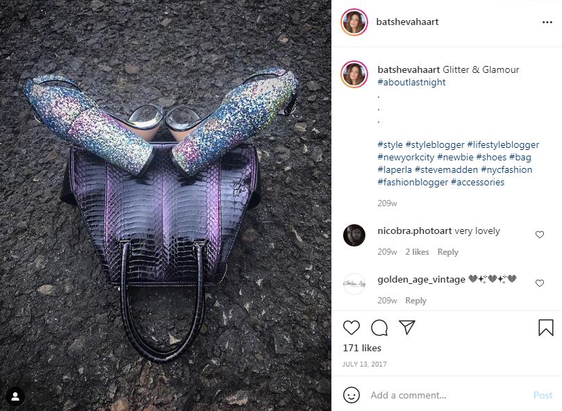 First Instagram post of Batsheva Haart