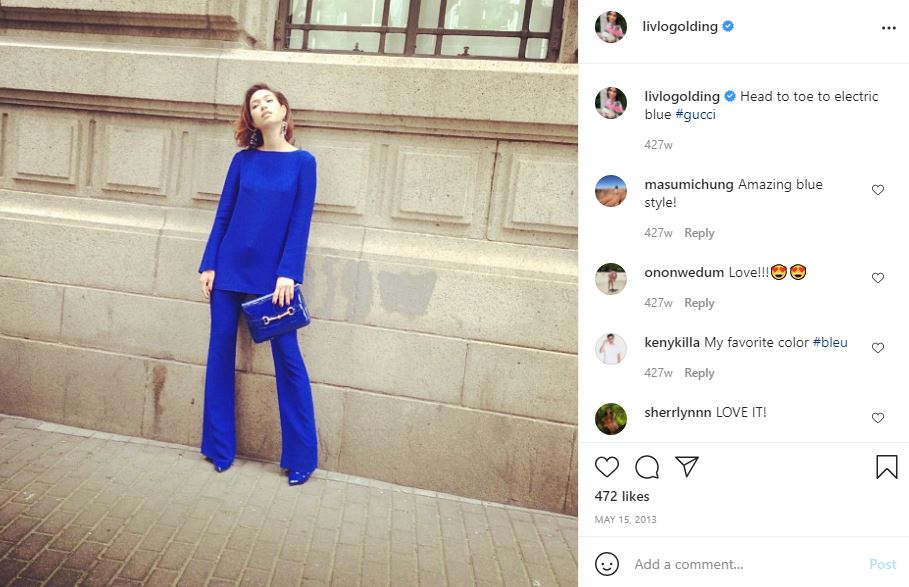 First Instagram post of Liv Lo