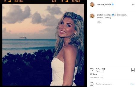 First Instagram post of Melanie Collins