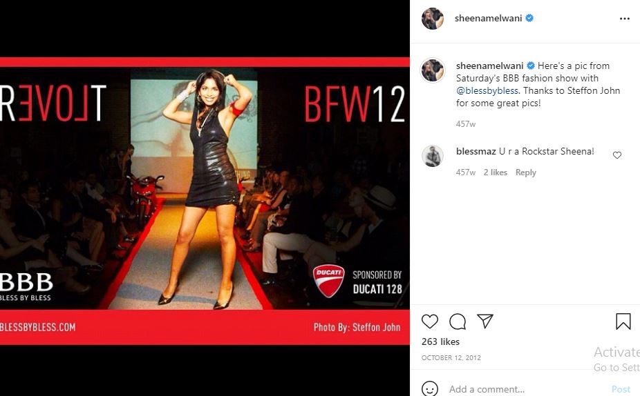 First Instagram post of Sheena Melwani