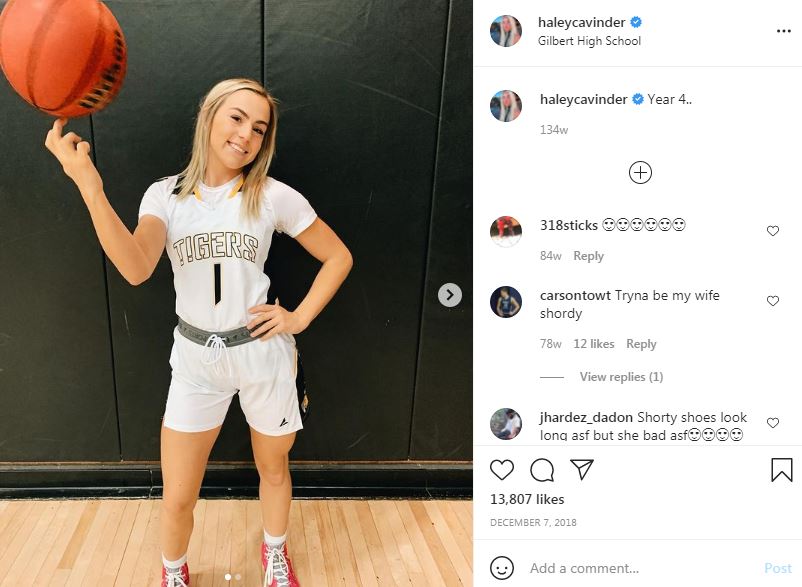 Haley Cavinder first Instagram post