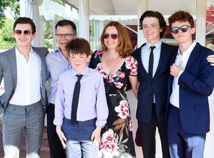 Harry Holland with his family